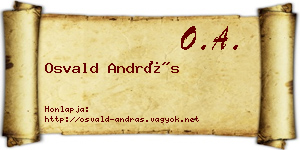 Osvald András névjegykártya