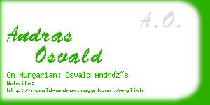 andras osvald business card